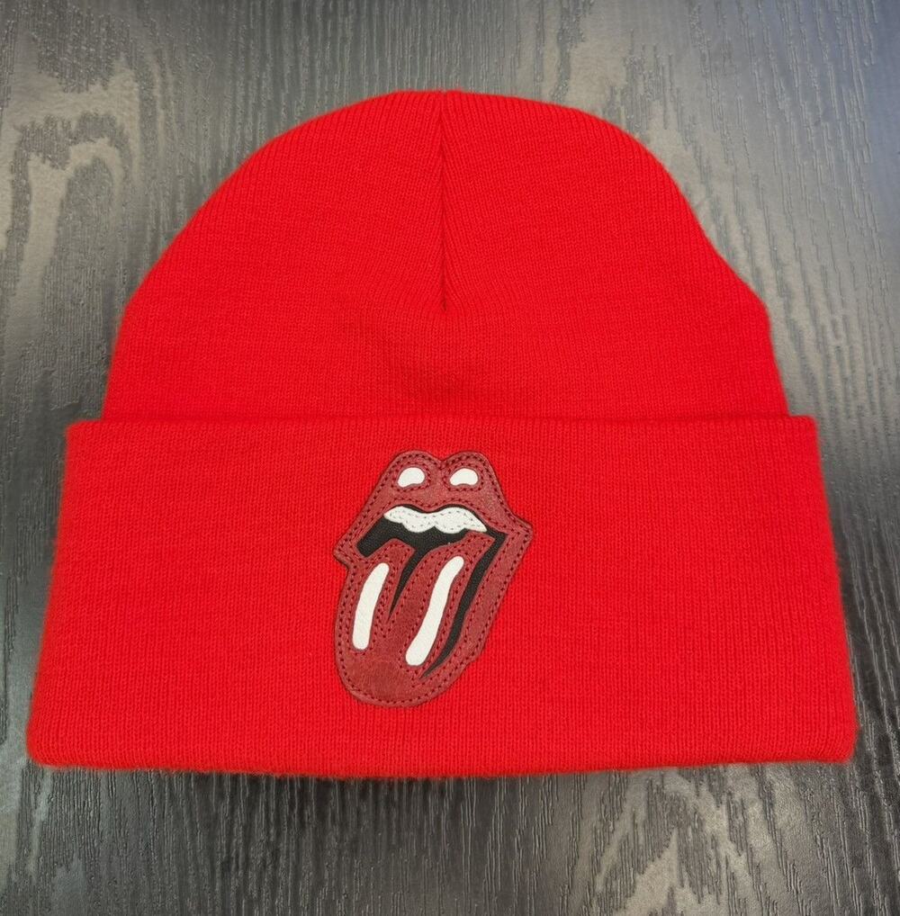 Chrome Hearts Rolling Stones Tongue Red Beanie